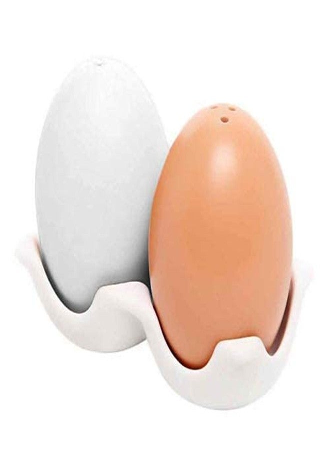 NVRA 2 PCs Ceramic Egg Shape Beautiful Salt & Paper Seasoning and Spice Shakers Cute, Modern and Vintage Set | Perfect for Your Kitchen/Dinning Table - Image 1
